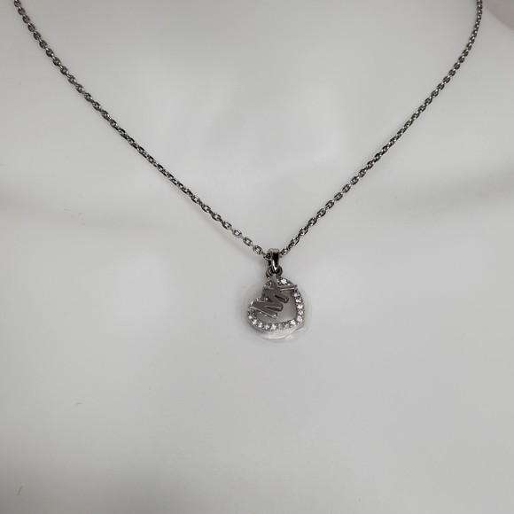 Michael Kors Hollow Heart-Shaped Letter Heart-Shaped Fashion Necklace - Picture 1 of 7